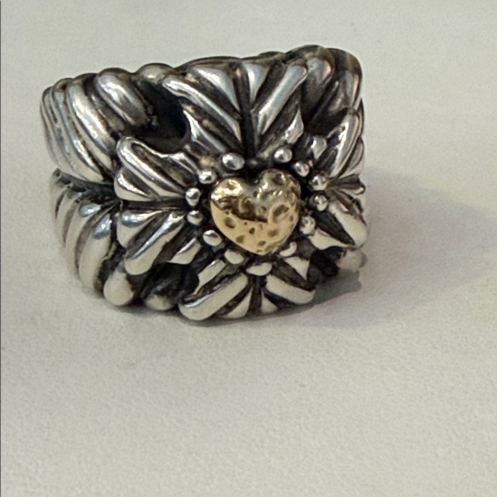 Dian Malouf  18k Gold and Silver Ring